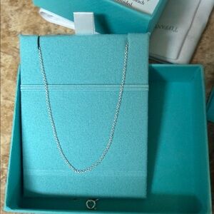 Elegant Tiffany Sterling Silver Necklace 16”